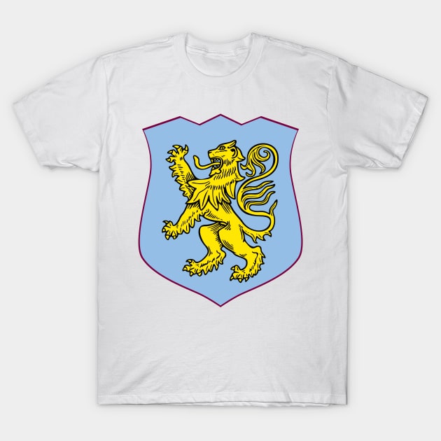 Heraldry Lion Blue Shield T-Shirt by Great Lakes ShirtWorks